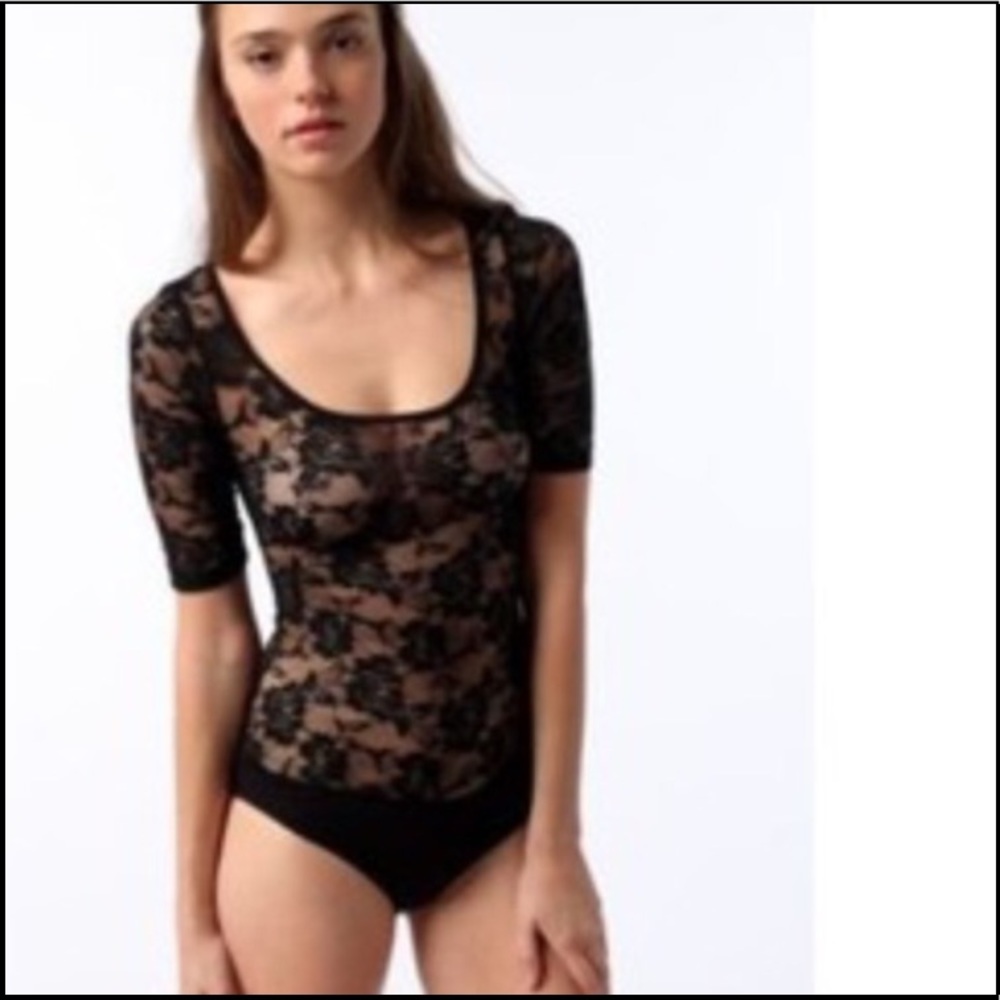 Black sheer bodysuit